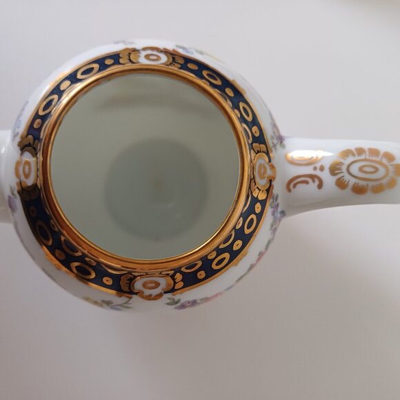 Gorgeous 1985 Franklin Mint TOURNAY Fine Porcelain Birds and Flower Mini Teapot - Picture 7 of 13